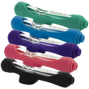 Grav Mini Steamroller With Silicone Skin Hand Pipe