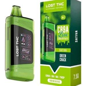 Green Crack Lost THC CB9A Live Concentrate V2 Disposable 7.5G
