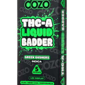 Green Gushers DOZO THCA Liquid Badder Disposable 5G
