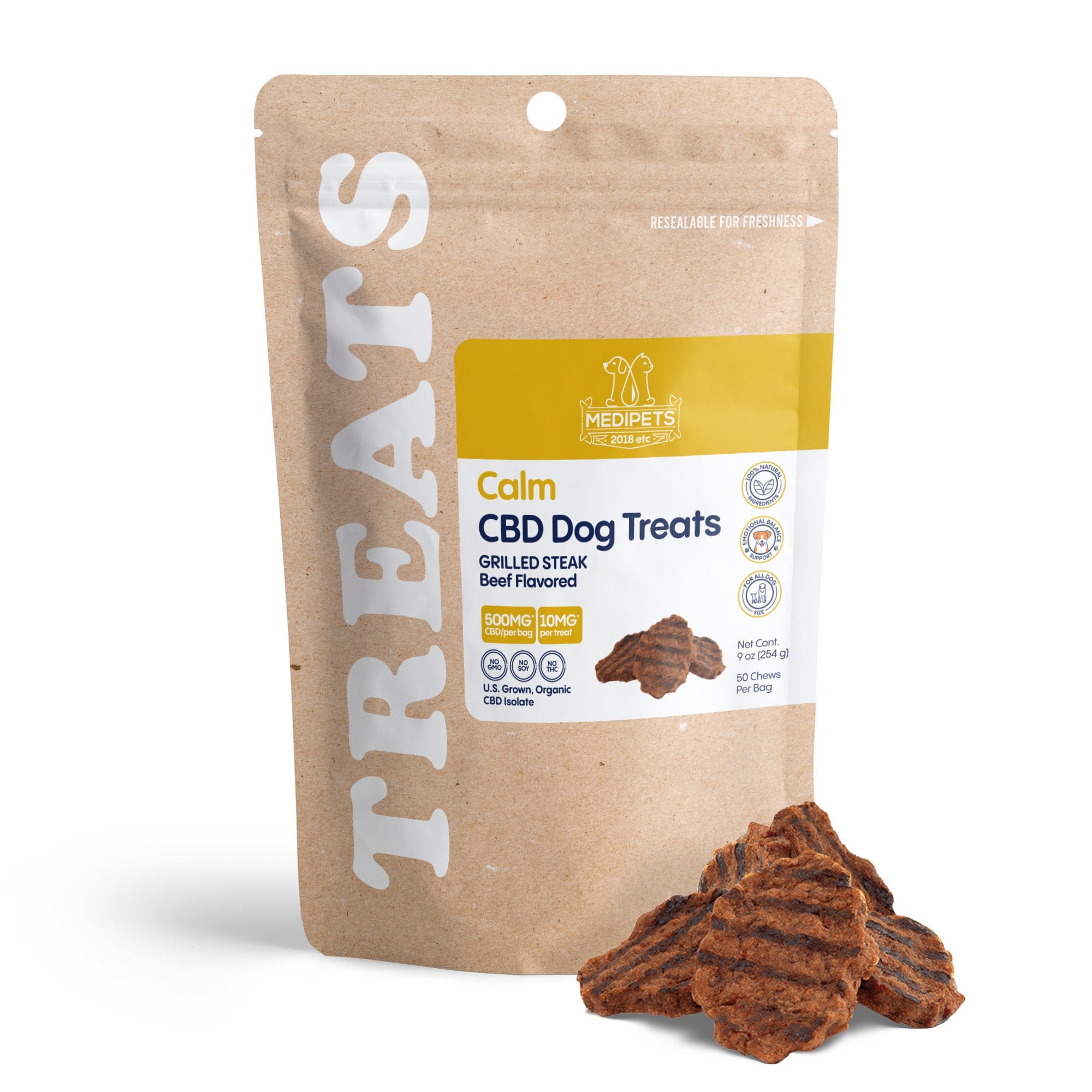 Grilled Steak - CBD Pet Treats For Dogs - 500mg - MediPets