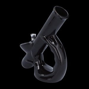 Grip Handle Ceramic Bong with Built-In Tray