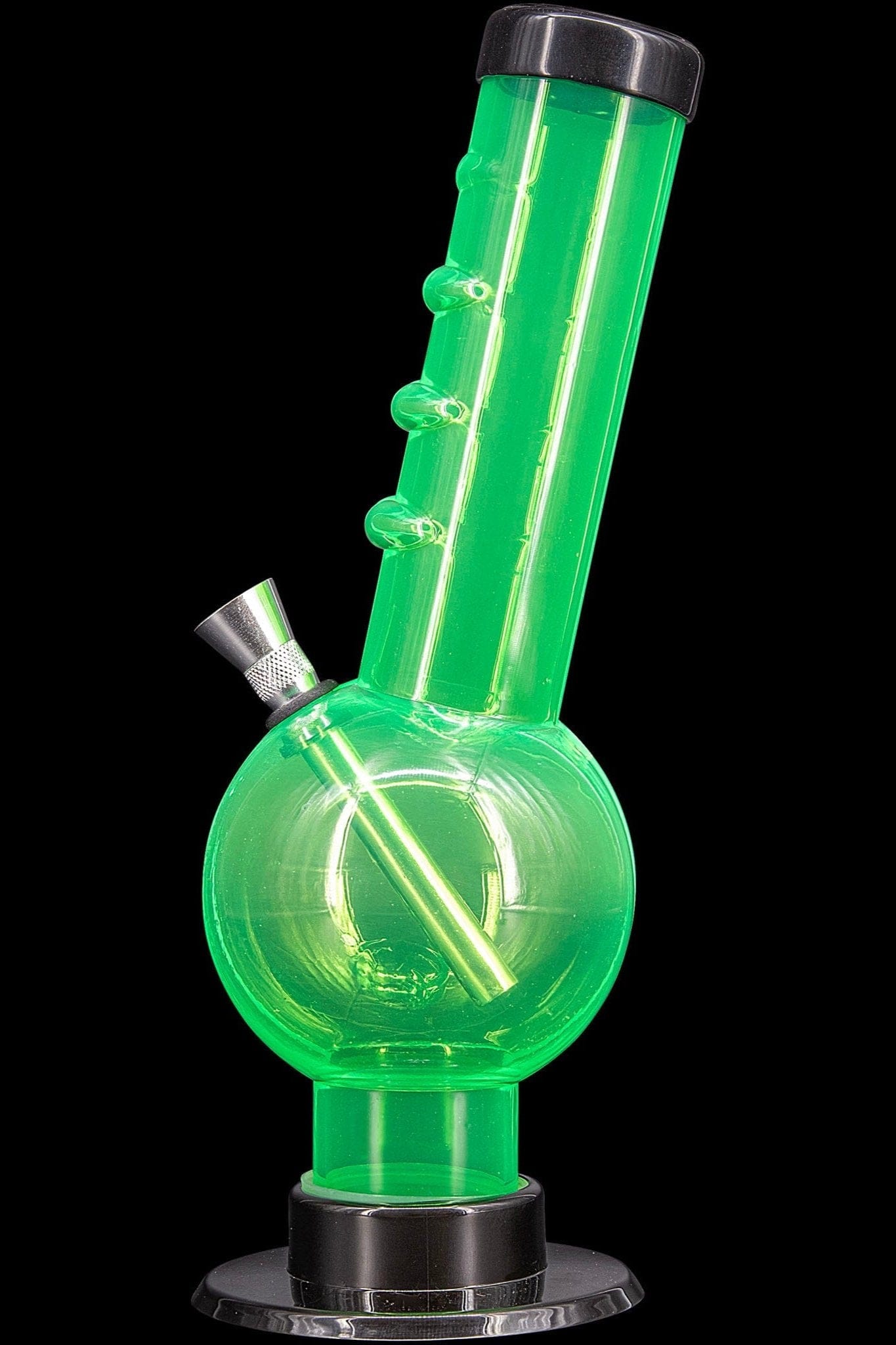 JM Plastics Acrylic Angled Neck Straight Tube Bubble Bong