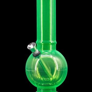 JM Plastics Acrylic Straight Tube Bubble Bottom Bong