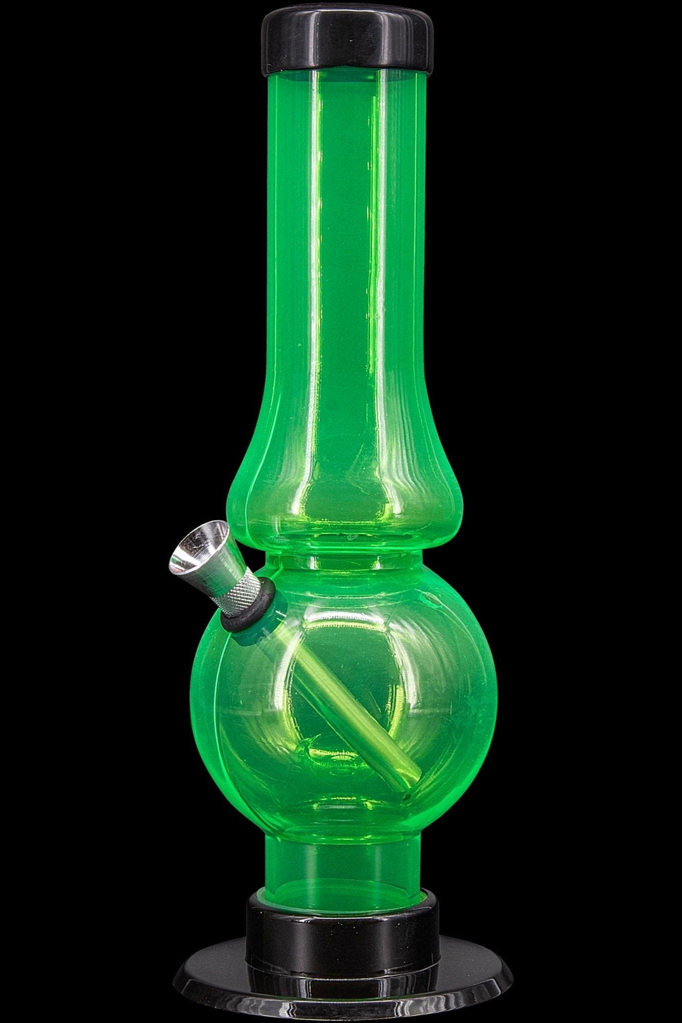JM Plastics Acrylic Straight Tube Bubble Flare Bong