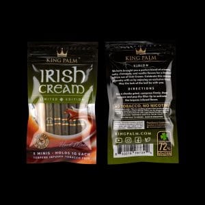 King Palm Irish Cream Mini Flavor Pre Rolled Leaf Tubes - 5 Pack