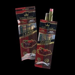King Palm King Size Pomegranate & Chocolate Dual Flavor Pre Rolled Leaf Tubes - 2 Packs of 2