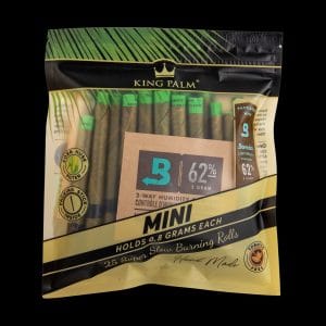 King Palm Mini Size Natural Pre Roll Palm Leaf Tubes - 25 Pack