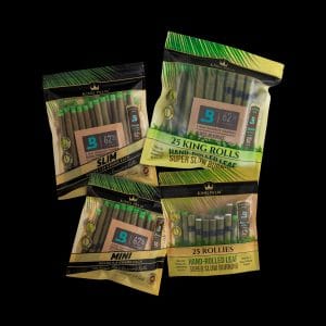 King Palm Natural Pre Roll Palm Leaf Tubes - 4 Packs of 25 Multi Size Bundle