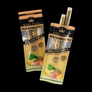 King Palm Peach Pineapple Mini Flavor Pre Rolled Leaf Tubes - 2 Packs of 2