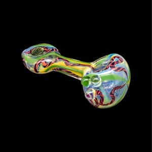 LA Pipes Inside-Out Candy Cane Color Changing Glass Pipe