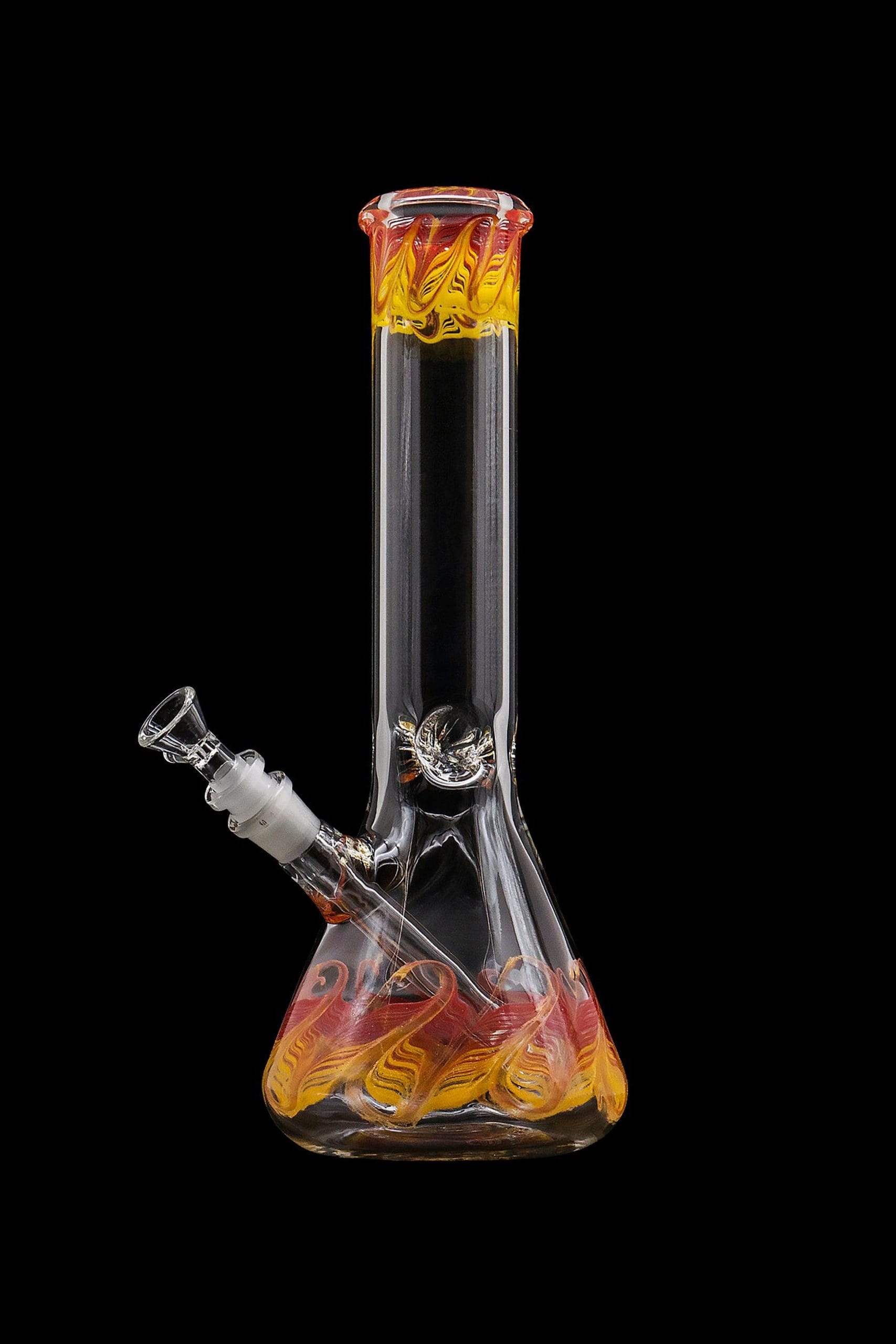 LA Pipes ""Phoenix Rising"" Color Wrapped Beaker Bong