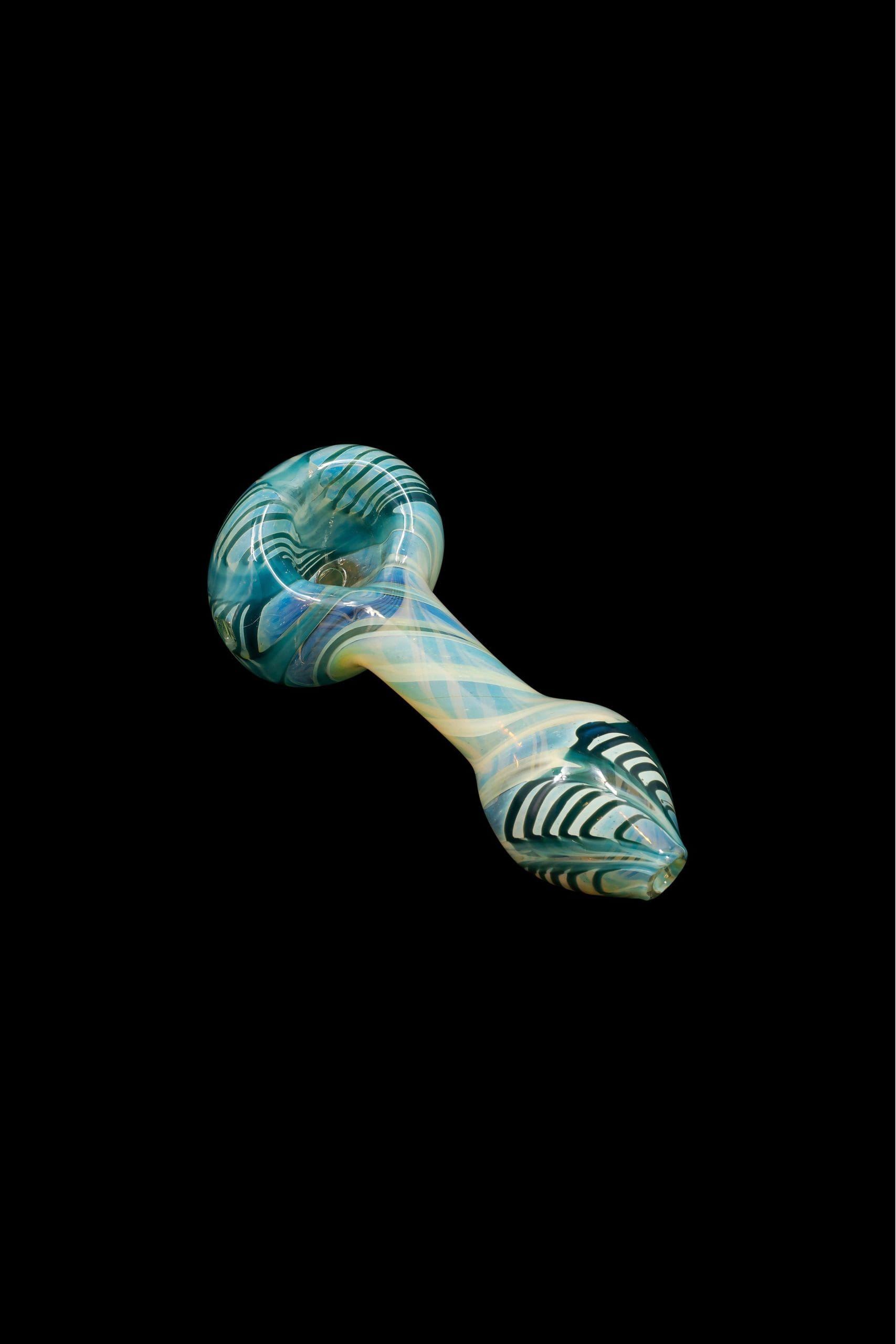 LA Pipes Twisty Cane Spoon Glass Pipe