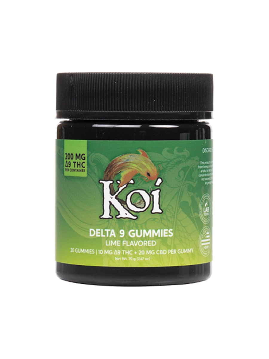 Lime Koi Delta 9 THC Gummies 200mg