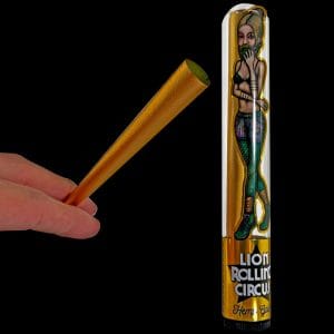 Lion Rolling Circus King Size Gold Hemp Cones