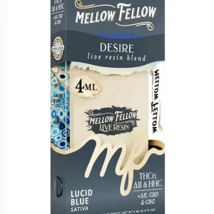 Lucid Blue Mellow Fellow Desire Live Resin Blend Disposable 4ml
