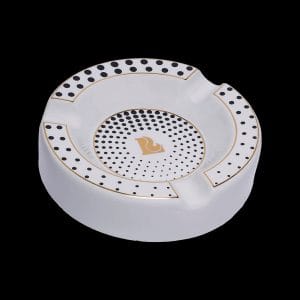 Lucienne Tapered Dots Round Ceramic Ashtray