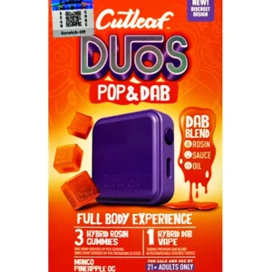 Mango Pinapple OG Cutleaf Duos Pop & Dab Vape 1ct x Gummies 3ct