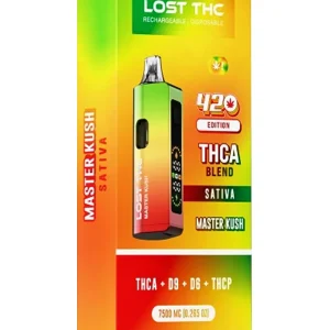 Master Kush Lost THC 420 Edition THCA Blend Rechargable Disposible 7500MG