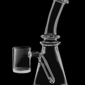 Mini All-In-One Quartz Oil Rig With a Opaque Bottom Banger