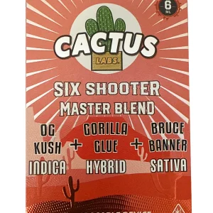OG Kush | Gorilla Glue | Bruce Banner Cactus Labs Six Shooter Master Blend Disposable 6G