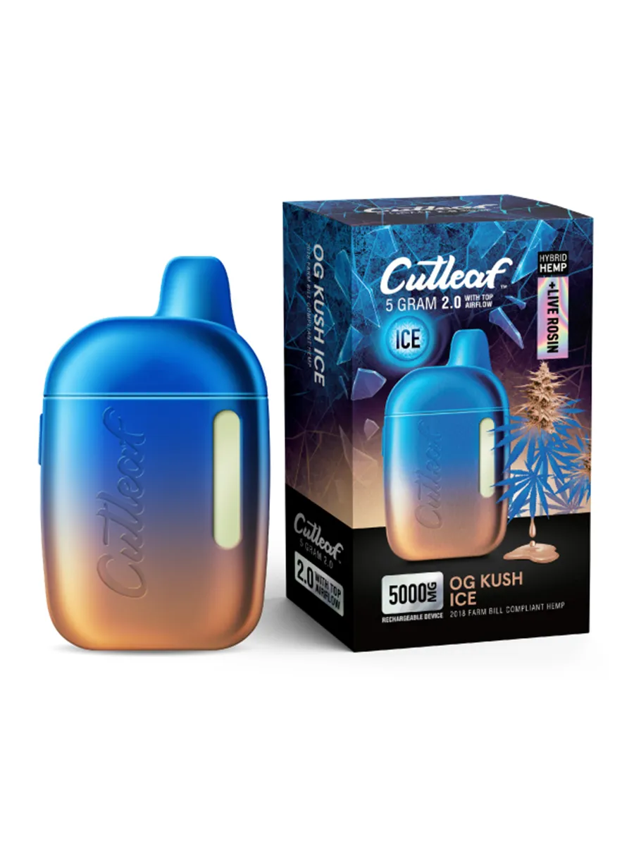 OG Kush Ice Cutleaf Live Rosin Disposable Vape 5G