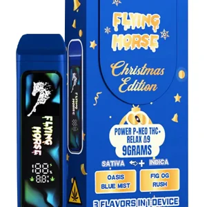Oasis Blue Mist | Fig OG Kush Flying Horse THC IX | THC-P | THC VIII 3 Flavors in 1 Christmas Edition 9G