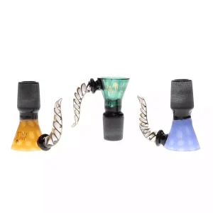 Pacific Colored Funnel Marble Glass 18MM Male Joint Quartz Banger