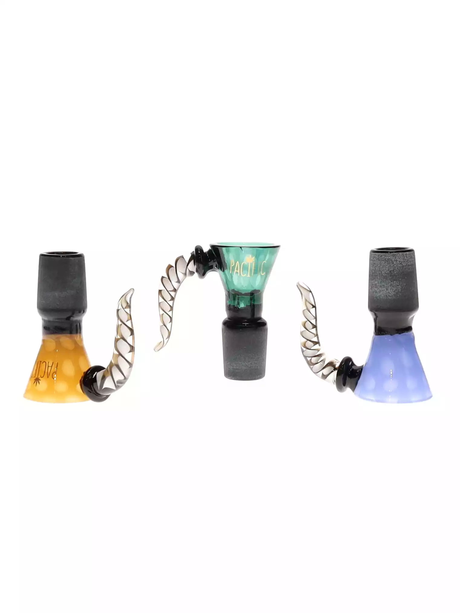 Pacific Colored Funnel Marble Glass 18MM Male Joint Quartz Banger