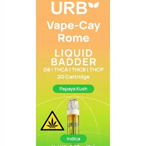 Papaya Kush URB Vape-Cay Rome Liquid Badder Cartridge 2G