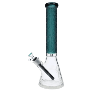 Patterned Printed w/ Coloured Tube Beaker - Green - 14 in.