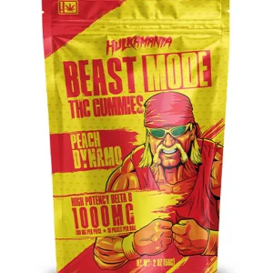 Peach Dynamo Hulk Hogan Beast Mode Delta 8 Gummies 1000mg