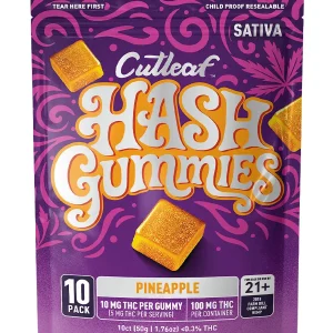 Pineapple Cutleaf Hash Delta 9 Gummies 10ct