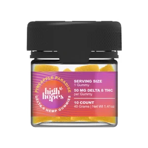 Pineapple Paradise Koi High Hopes D8 THC Gummies 50mg