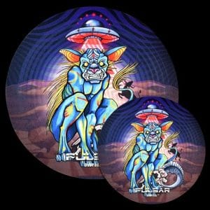 Pulsar DabPadz Round Dab Mat ""Psychedelic Chupacabra""