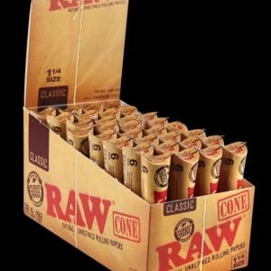 RAW Natural 1 "" Unrefined Pre Rolled Cones - 32 Pack