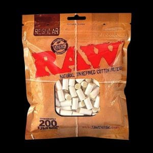 RAW Unbleached Rolling Tip Filters - Bulk 200 Pack