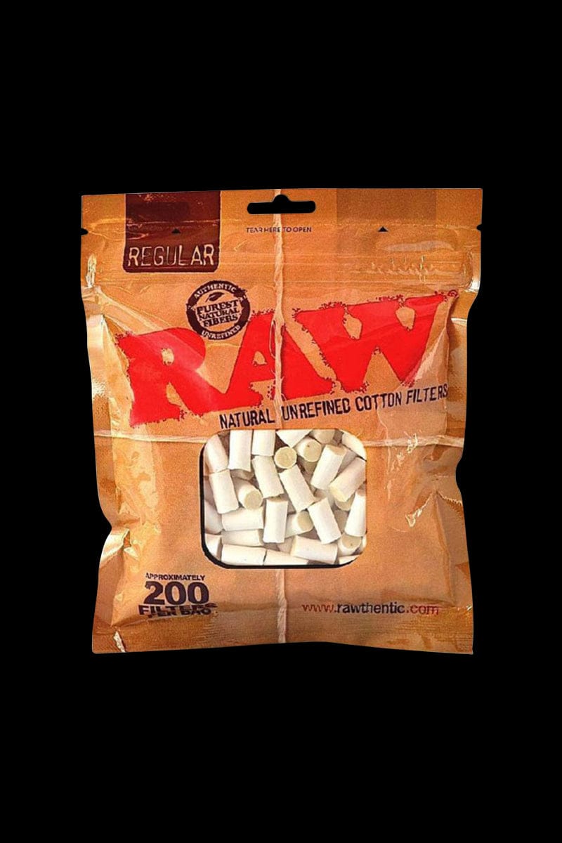 RAW Unbleached Rolling Tip Filters - Bulk 200 Pack