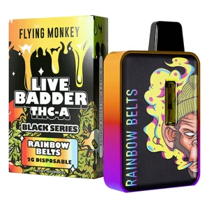 Rainbow Belts Flying Monkey Live Badder THCA Black Series Disposable 2G