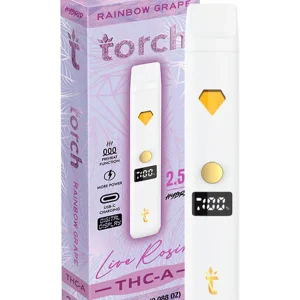 Rainbow Grape Torch THC-A Live Rosin Disposable 2.5G