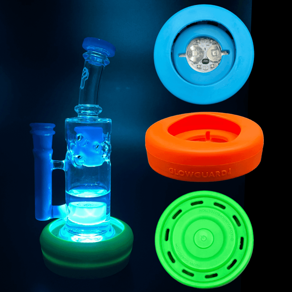 Replaceable Coin Battery Silicone Base Bumper 3in-4.25in Straight Tube + Beaker Sleeve