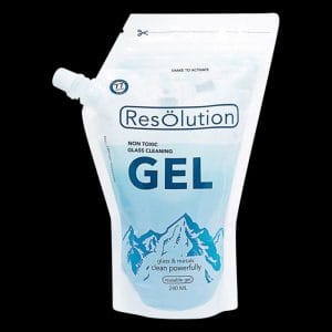 Resolution Gel Bag Cleaner for Glass