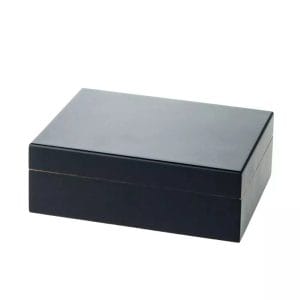 Sigaro Personal Humidor Wood Box with Hygrometer | Black