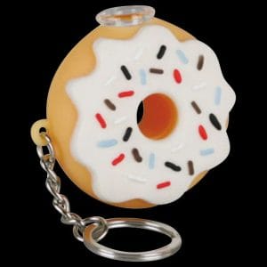 Silicone Donut One Hitter Keychain Pipe