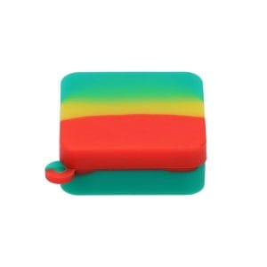 Silicone Keychain Container Square 9ml - Rasta