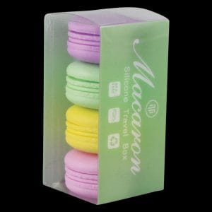 Silicone Macaron Wax Container - 4 Pack
