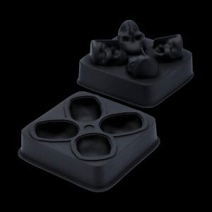 Silicone Tray Black Skull 2 Piece