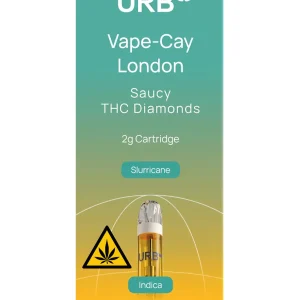 Slurricane URB Vape-Cay London Saucy THC Diamonds Cartridge 2G