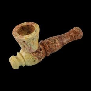 Small Carved Marble Stone Pipe