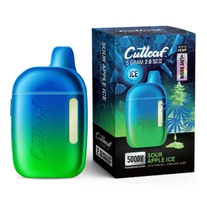 Sour Apple Ice Cutleaf Live Rosin Disposable Vape 5G