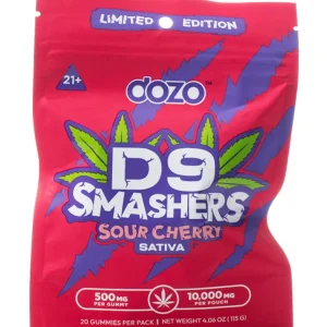 Sour Cherry Dozo Delta 9 Smasher Gummies 20ct 10000MG